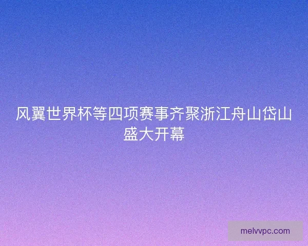 风翼世界杯等四项赛事齐聚浙江舟山岱山盛大开幕