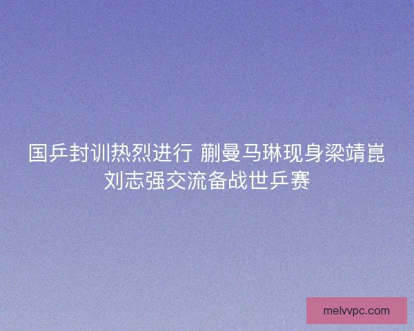 国乒封训热烈进行 蒯曼马琳现身梁靖崑刘志强交流备战世乒赛 国乒封训热烈进行 蒯曼马琳现身梁靖崑刘志强交流备战世乒赛